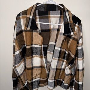 Plaid Jacket in Brown and Black